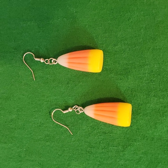 Pierced Candy Corn Earrings - Picture 2 of 3